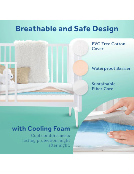 Colchón para Cuna Sealy Baby OptiCool 2 Etapas 132x71 cm