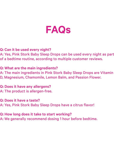 Gotas para Dormir Pink Stork Baby 30 ml - Sin Melatonina