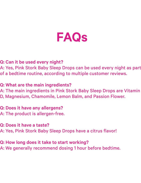 Gotas para Dormir Pink Stork Baby 30 ml - Sin Melatonina