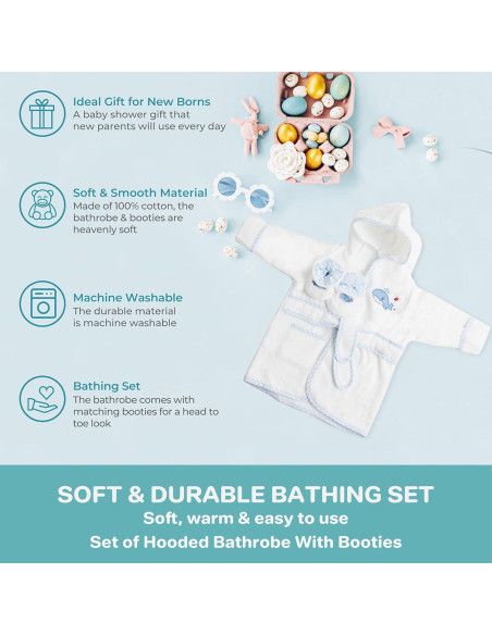 Bata de baño con capucha Spasilk para bebés 0-9 meses