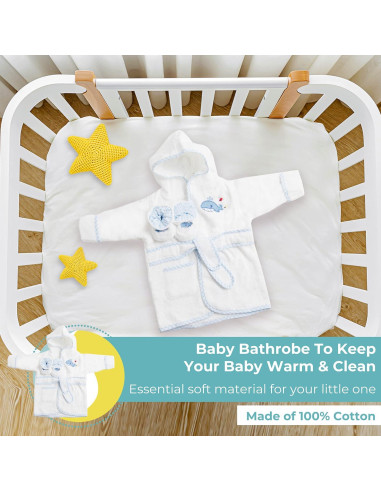 Bata de baño con capucha Spasilk para bebés 0-9 meses