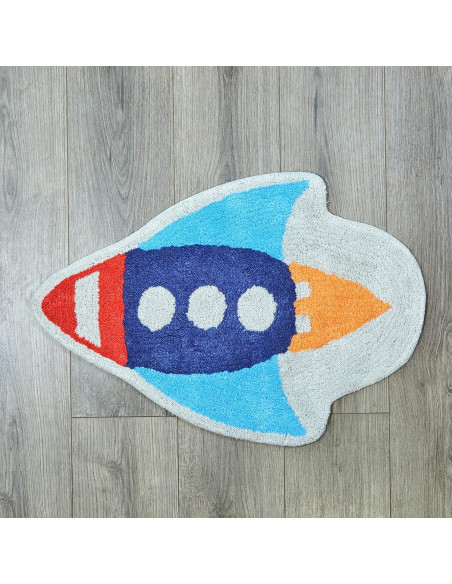 Alfombra de baño o habitación Everyday Kids Cohete 76x51 cm