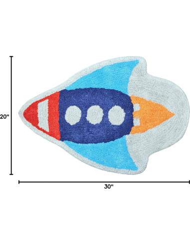 Alfombra de baño o habitación Everyday Kids Cohete 76x51 cm