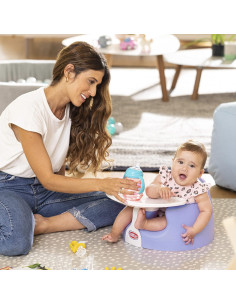 Silla de Suelo Nuby para Bebés Morado - Cojín Suave y Arnés 2