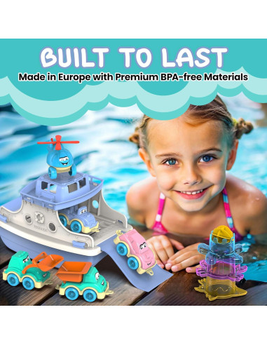 Conjunto de Juguetes de Baño Ferry Diversión 15 Piezas