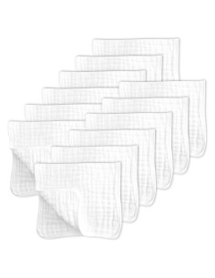 Paquete de 12 Paños de Muselina DOLPHIN DULCE 100% Algodón 50.8x25.4 cm
