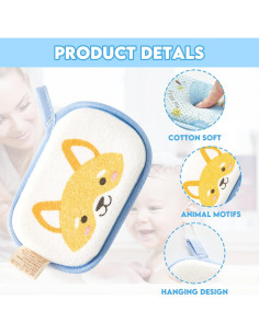 Esponja de Baño para Bebés Hokoad - Paquete de 2 Animales 2