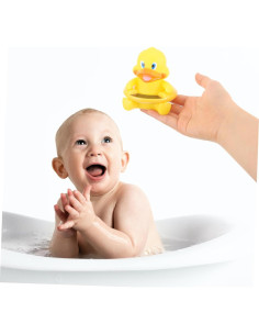 Termómetro Digital de Baño Kisangel Flotante Amarillo 9x8cm 2