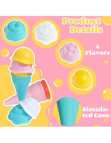 Juguetes de Baño Voohek 6 Piezas para Bebés 1-3 Años