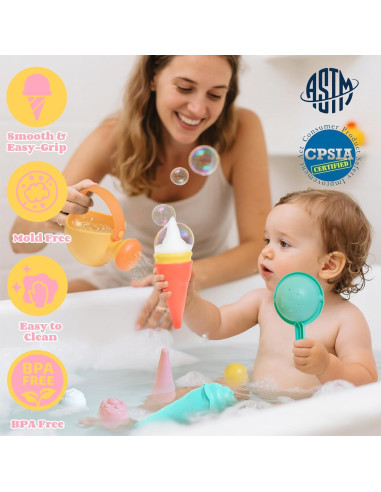 Juguetes de Baño Voohek 6 Piezas para Bebés 1-3 Años