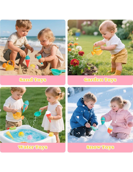 Juguetes de Baño Voohek 6 Piezas para Bebés 1-3 Años