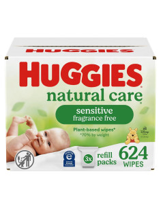 Toallitas Huggies Natural Care Sensibles 624 Unidades Hipoalergénicas