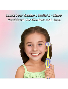 Cepillo de Dientes para Niños 3 Lados FOREVIVE 4-Pack Cerdas Suaves 2