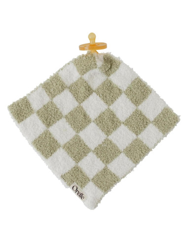 Manta de Amor Orelle Verde Salvia para Bebés con Soporte Chupete