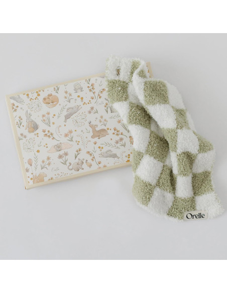 Manta de Amor Orelle Verde Salvia para Bebés con Soporte Chupete