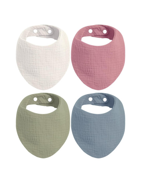 Baberos de Muselina Orgánicos KiddyCare para Bebés 0-6 Meses