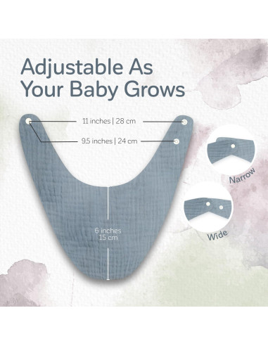 Baberos de Muselina Orgánicos KiddyCare para Bebés 0-6 Meses