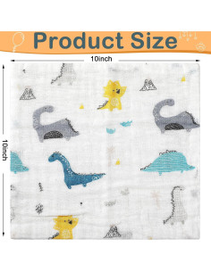 30 Pañales de Muselina Kenning para Bebés 25x25 cm Suaves 2