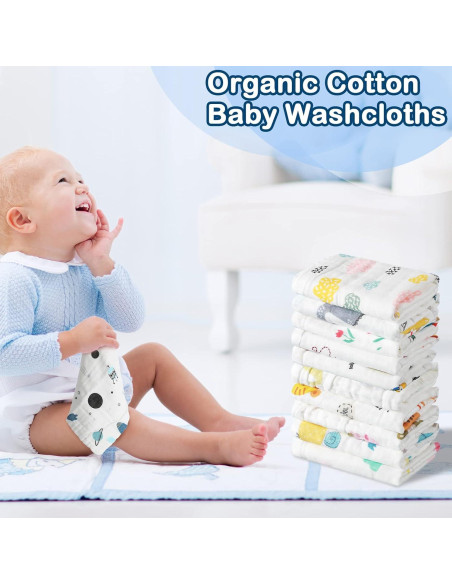 30 Pañales de Muselina Kenning para Bebés 25x25 cm Suaves