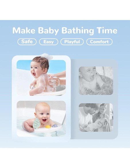 Asiento de Baño Antideslizante Coldew para Bebés Gris 0-9 kg