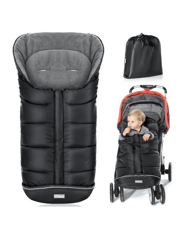 Saco Universal para Cochecito Orzbow - Invierno, Negro, 97x44cm
