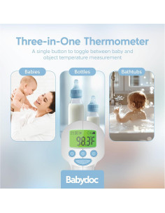 Termómetro Infrarrojo Sin Contacto Babydoc para Bebés 3 en 1 2