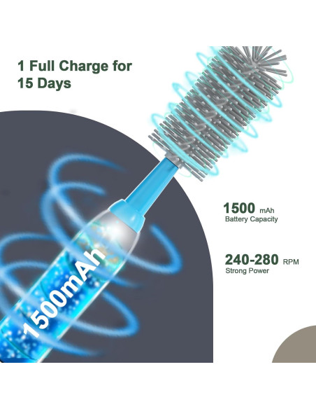 Limpiador Eléctrico de Biberones WHNL Verde 7 en 1
