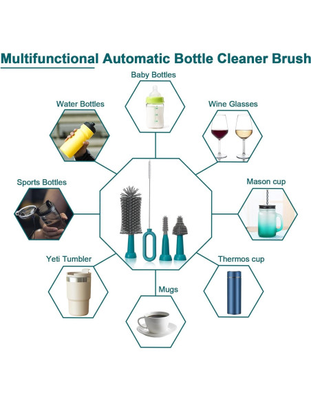 Limpiador Eléctrico de Biberones WHNL Verde 7 en 1