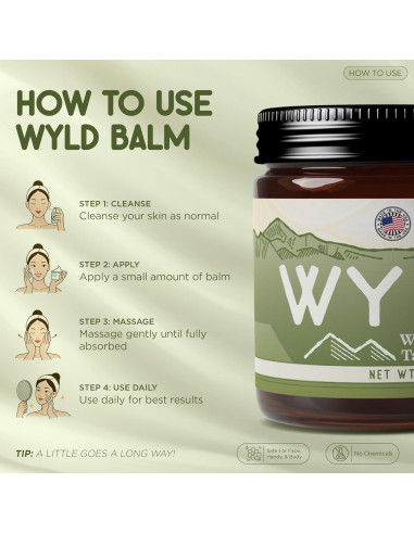 Bálsamo Hidratante Natural Wyld Skincare 113g - Sebo de Res