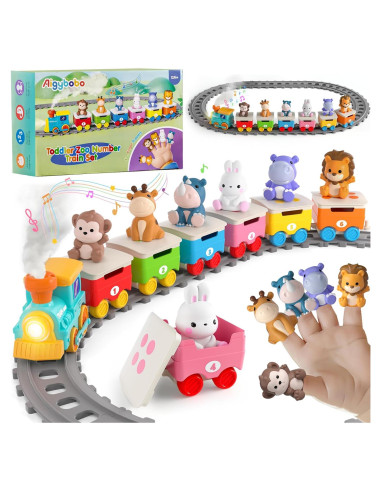 Set de Tren Eléctrico Aigybobo con Animales y Música 33x20cm
