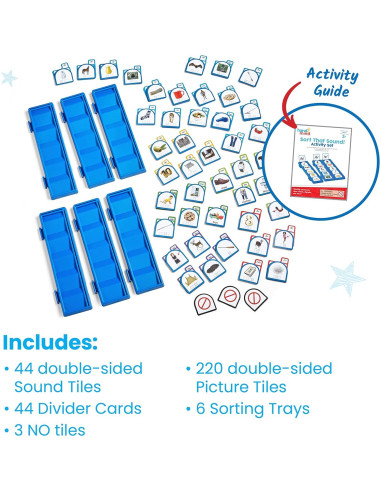 Conjunto de Actividades Hand2mind Clasifica Ese Sonido 314 Piezas