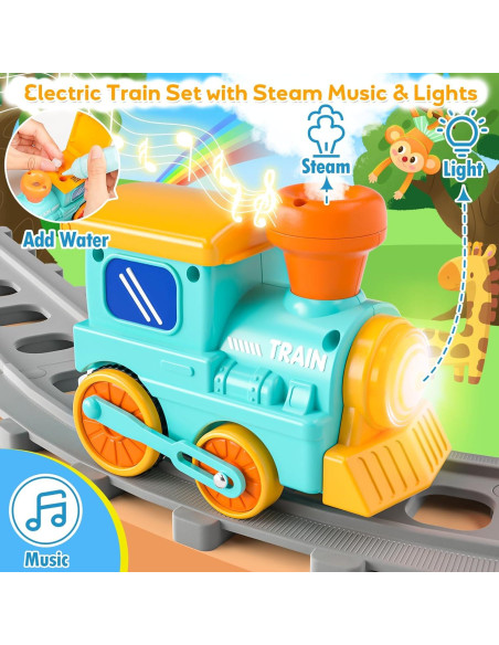 Set de Tren Eléctrico Aigybobo con Animales y Música 33x20cm