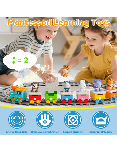 Set de Tren Eléctrico Aigybobo con Animales y Música 33x20cm