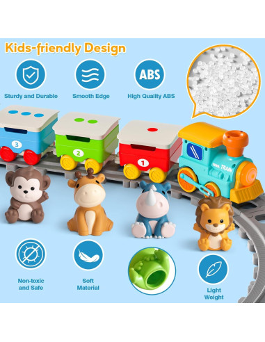 Set de Tren Eléctrico Aigybobo con Animales y Música 33x20cm