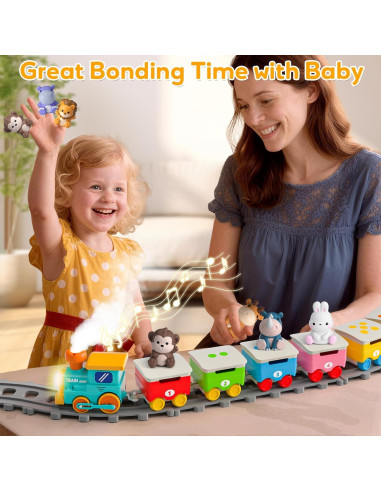 Set de Tren Eléctrico Aigybobo con Animales y Música 33x20cm