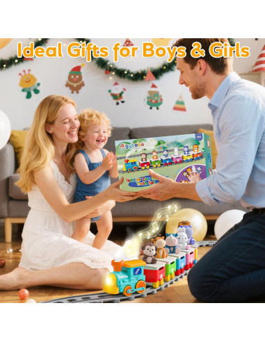 Set de Tren Eléctrico Aigybobo con Animales y Música 33x20cm