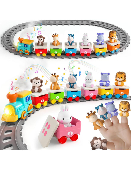Set de Tren Eléctrico Aigybobo con Animales y Música 33x20cm