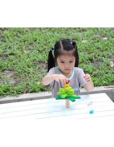 Juego de Equilibrio de Madera PlanToys | Juguete Montessori para Niños