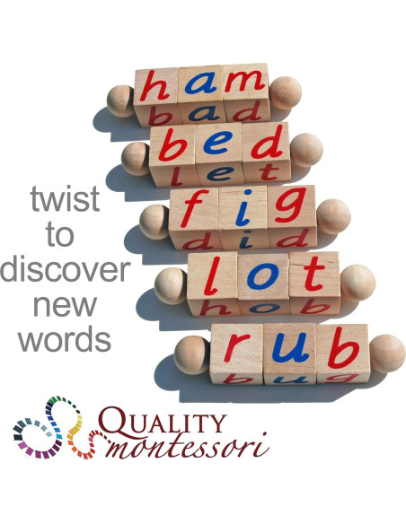 Bloques de Lectura Fonética Quality Montessori - Juguete Educativo Bloques de Lectura Fonética Quality Montessori - Juguete Educativo