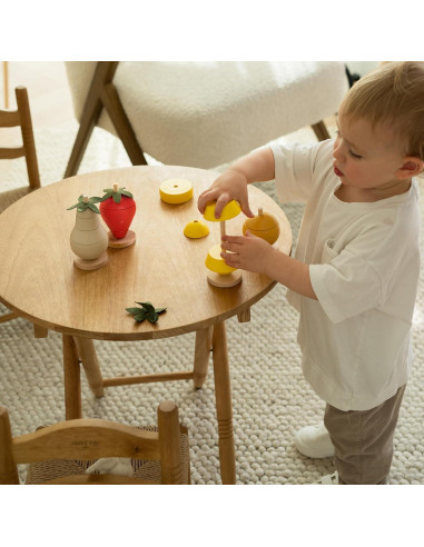 Juguete Educativo de Apilamiento de Frutas de Madera - Montessori - 0.64 kg