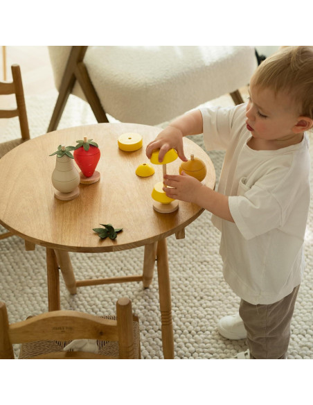 Juguete Educativo de Apilamiento de Frutas de Madera - Montessori - 0.64 kg