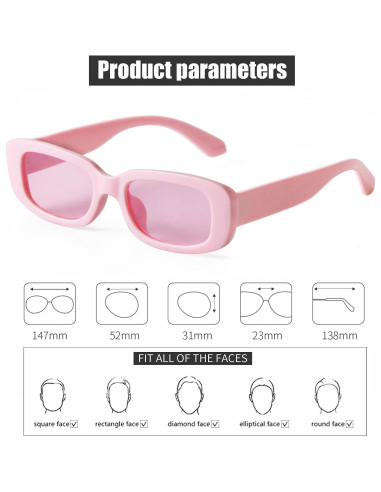 Gafas de sol retro ADE WU unisex UV400 colores variados