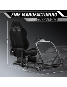 Simulador de Conducción Marada Cockpit Ajustable para Volante 2