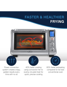 Horno de Aire De'Longhi Livenza 24L 10 en 1 Acero Inoxidable 2