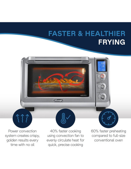 Horno de Aire De'Longhi Livenza 24L 10 en 1 Acero Inoxidable