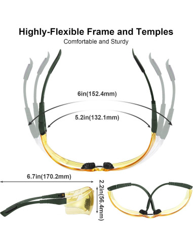 Gafas de Tiro Xaegistac Antivaho Verde Militar Lente Amarilla