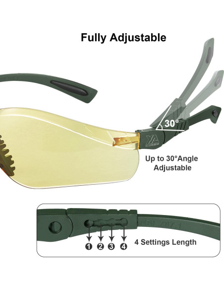 Gafas de Tiro Xaegistac Antivaho Verde Militar Lente Amarilla Gafas de Tiro Xaegistac Antivaho Verde Militar Lente Amarilla