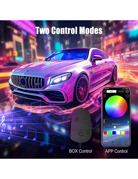 Luces LED RGB para Interior de Carro Honalia con Control APP
