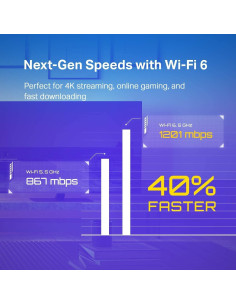 Enrutador TP-Link Archer AX20 AX1800 Wi-Fi 6 Doble Banda 2