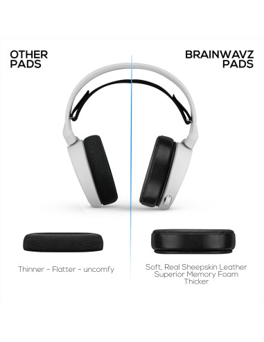 Almohadillas de piel de oveja Brainwavz para Steelseries Arctis 1-9